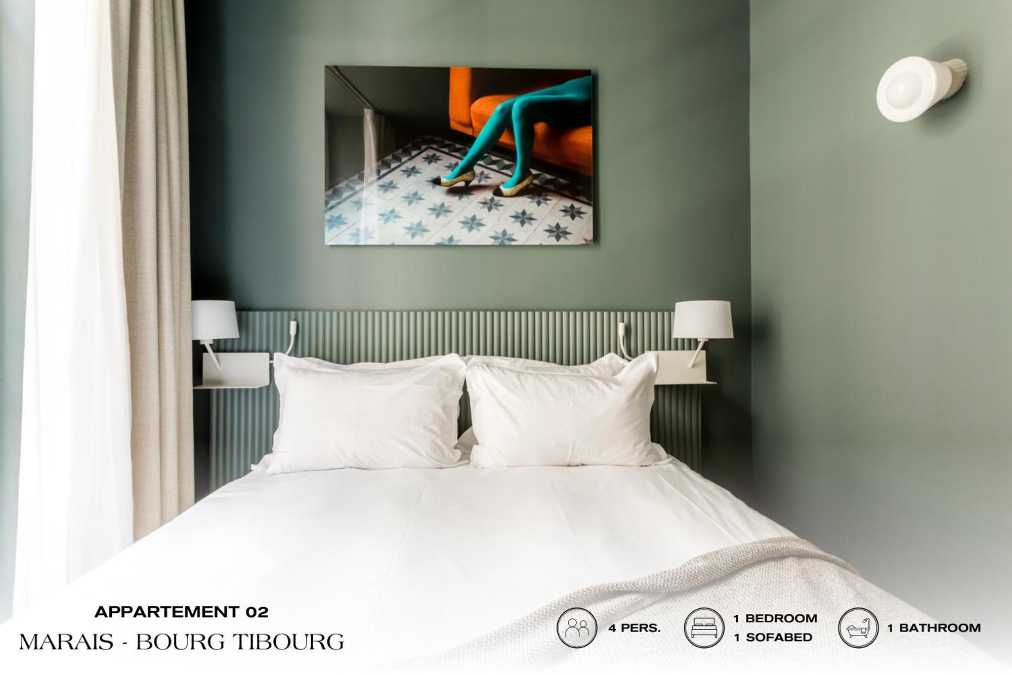 Апартаменты Beauquartier - Marais, Bourg Tibourg Париж Экстерьер фото